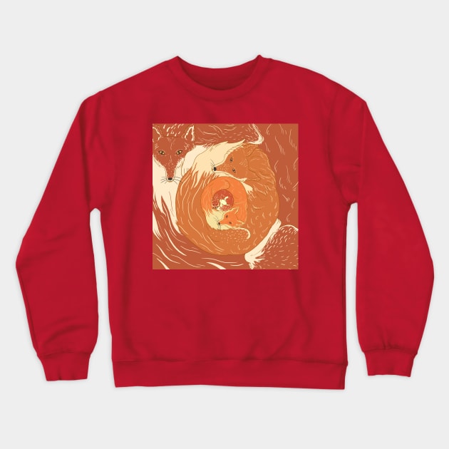 Foxes Crewneck Sweatshirt by beesants